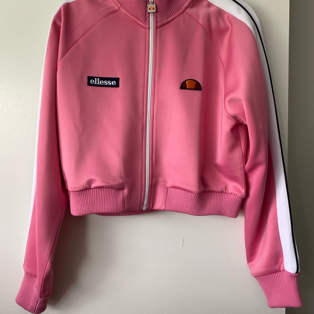 Pink Ellesse Crop Zip Up Jacket